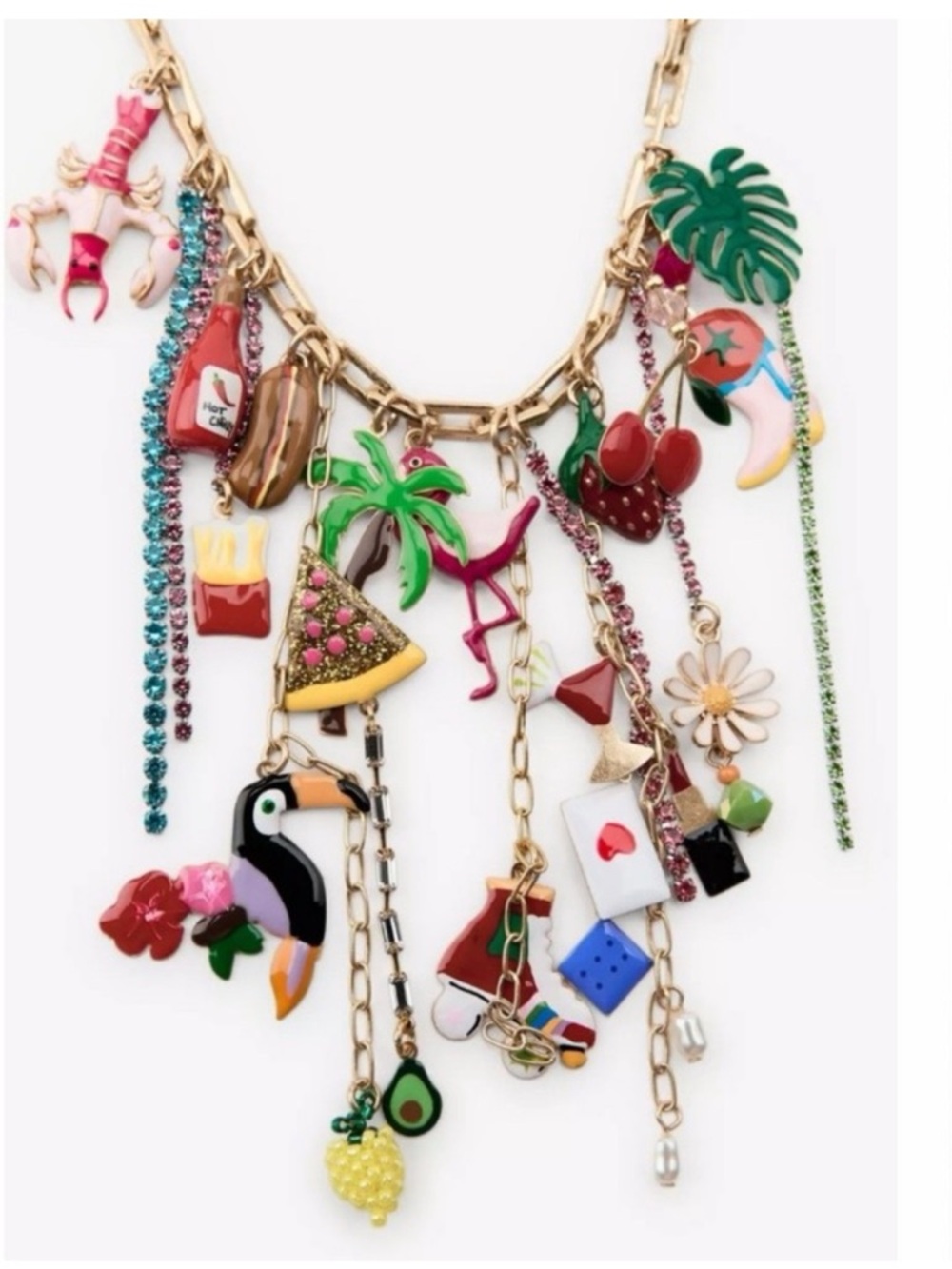 ZARA charm link necklace, spring, festival - Picture 4 of 16